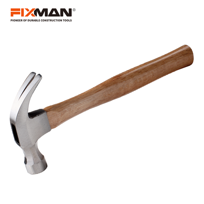 Изогнутый молоток с деревянной ручкой FIXMAN 16 унций