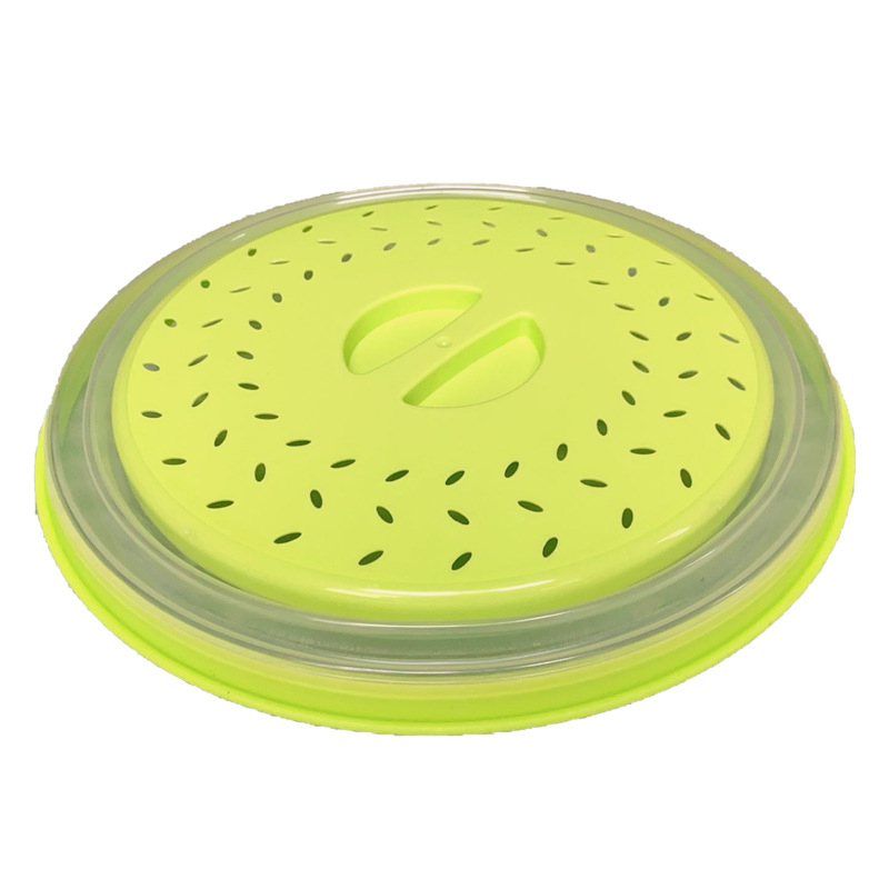 2021 Amazon Hot BPA Free Collapsible Folding Microwave Splatter Proof Food Plate Cover with Easy Grip Handle Dishwasher