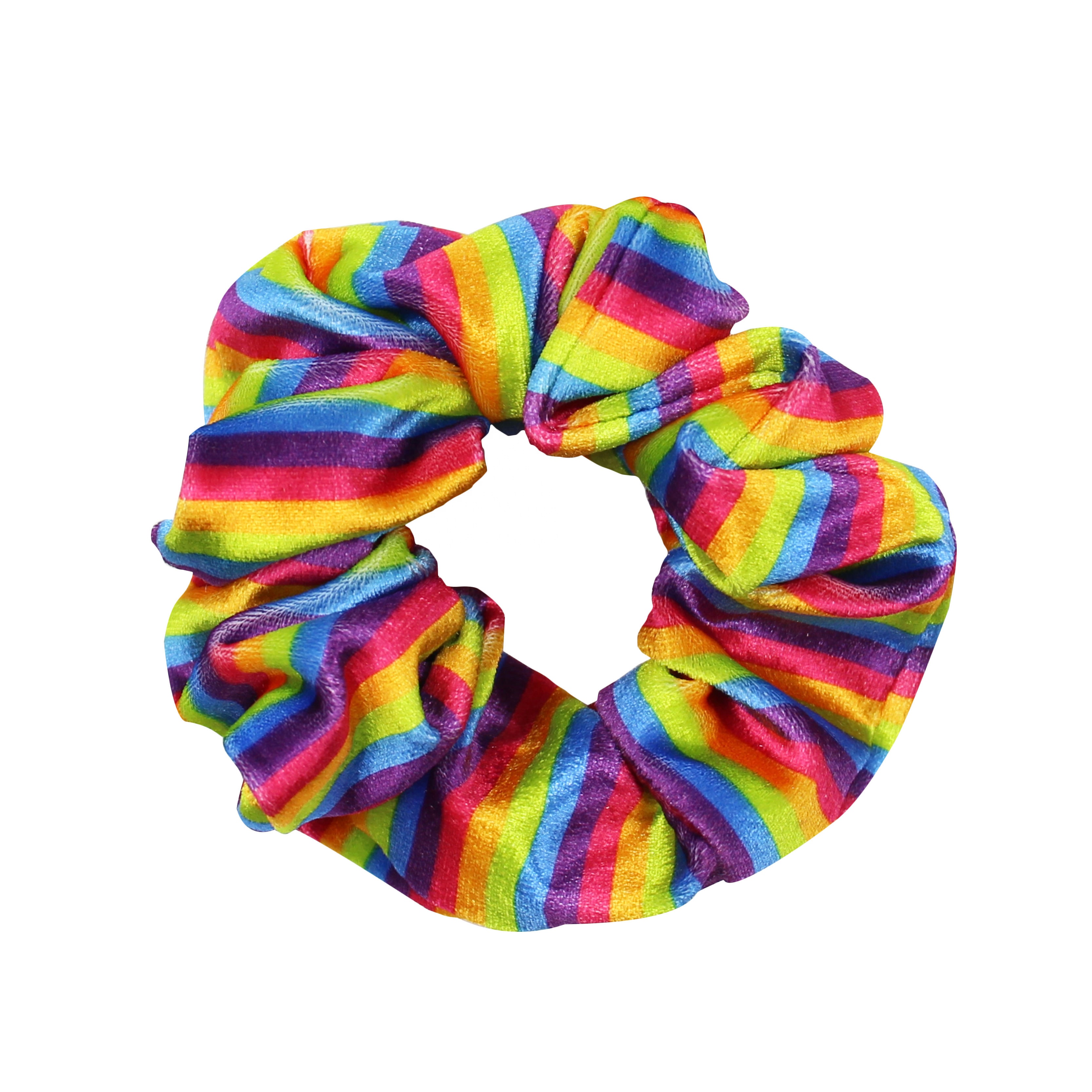 Оптовая продажа одежда высшего качества пользовательские Rinbow бархат резинки Комплект яркий цвет белье резинки для волос
