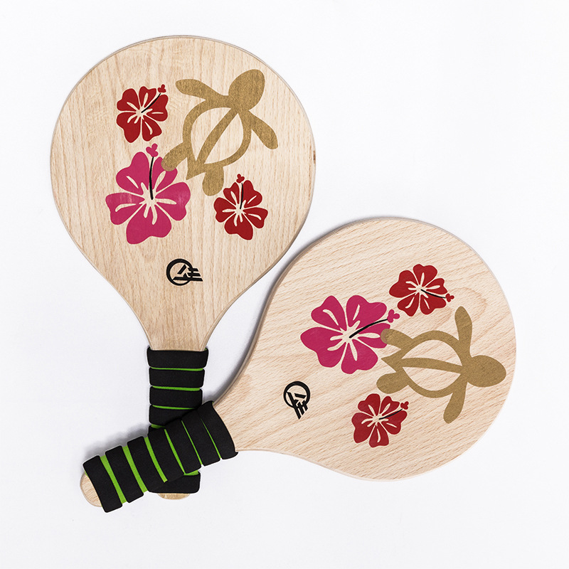 Custom Logo Wood Beach Racket Own Logo Beach Racket Outdoor Beach Tennis Paddle