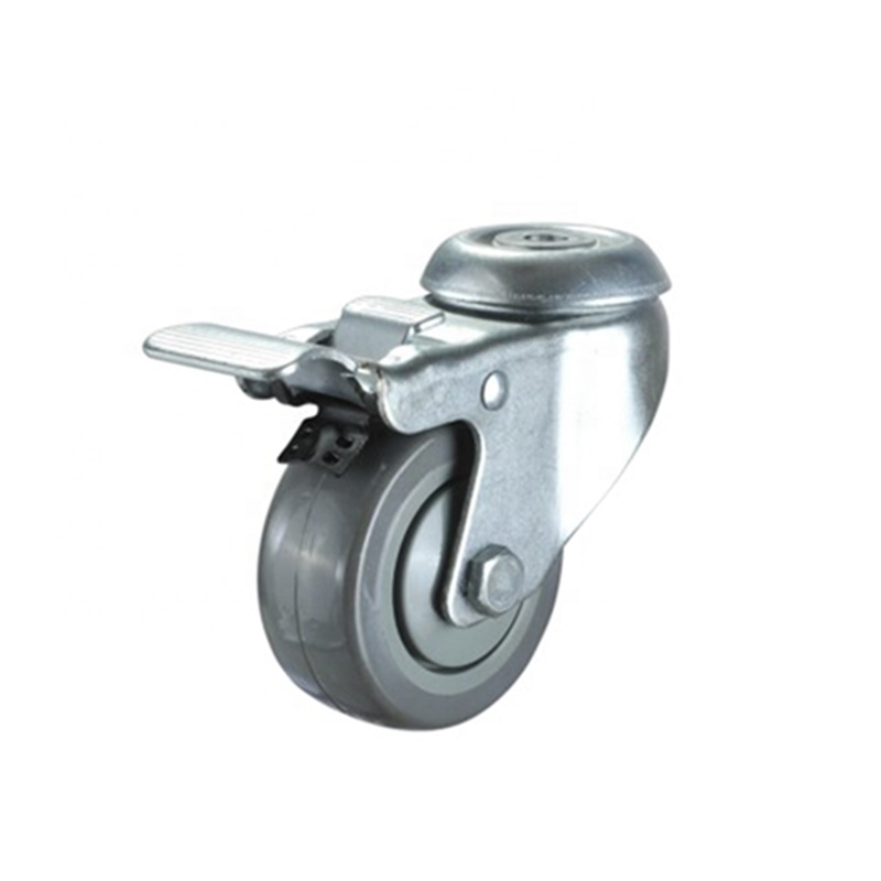 3 4 5 Inch PU Swivel Caster Wheel with Brake