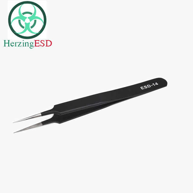 Высокое Качество Электронный ESD-14 ESD черный Пинцет из нержавеющей стали