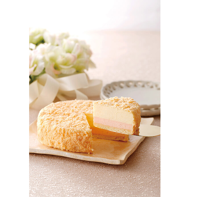 Fresh girls sweet fromage peach cheese delicious round box cake