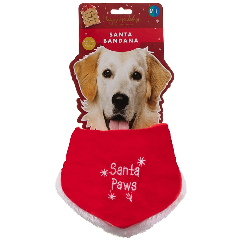 Santa dog fashion bandanas with personal designed logo printed easy hand-tied