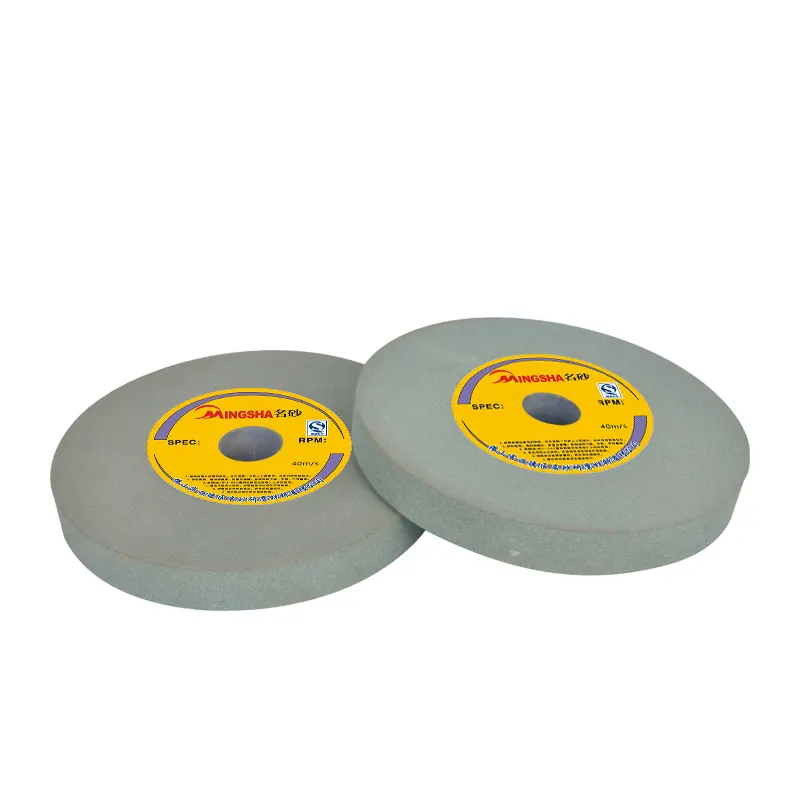 customized Mingsha abrasive green silicon carbide GC T1A vitrified bond grinding wheel for metal buffing polishing wheel 40m/s