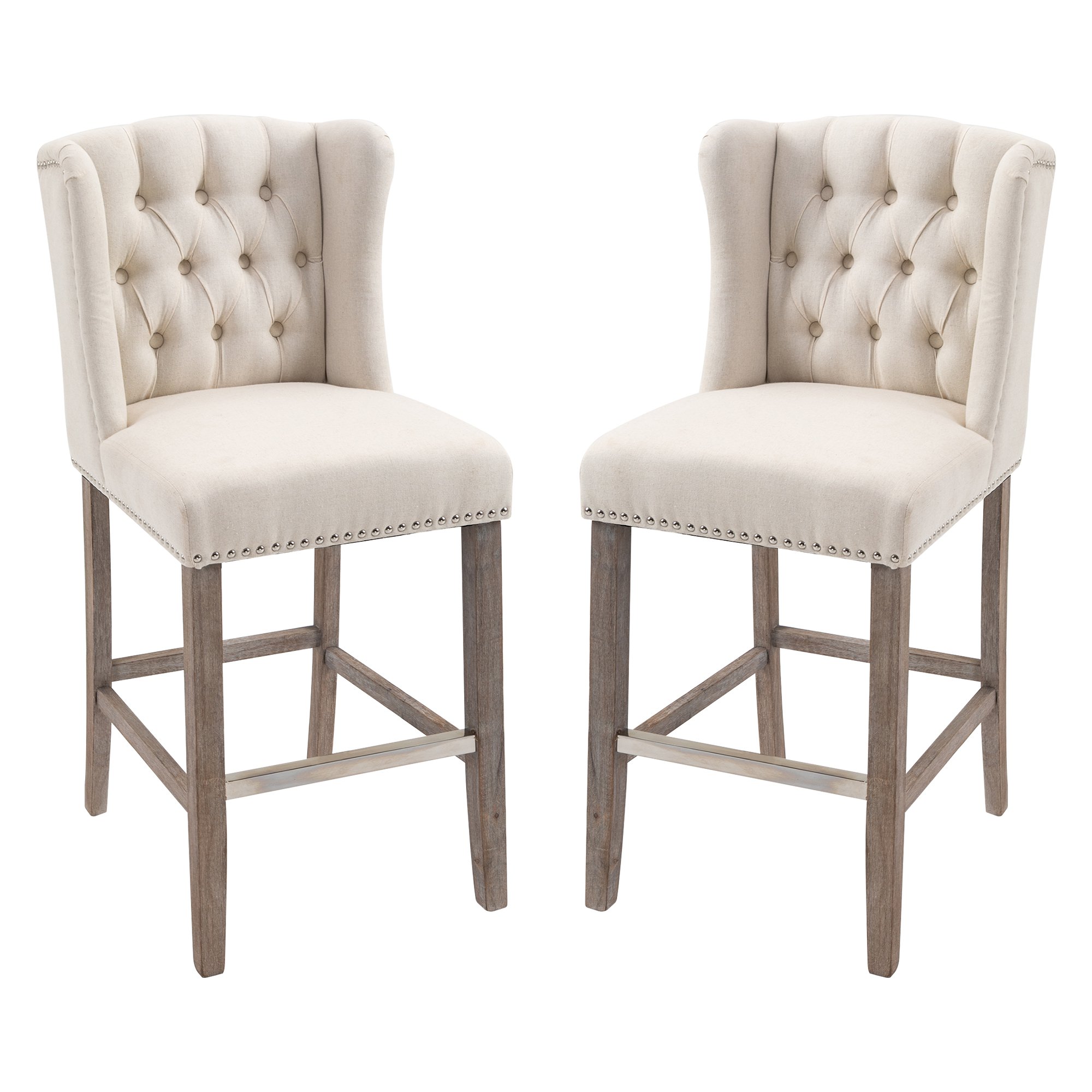 Kitchen high chair counter height rice white bar stool modern luxury