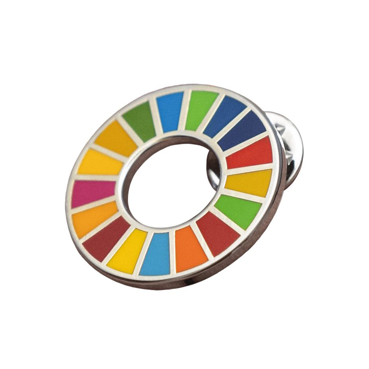 Оптовая продажа, высокое качество, эмалевые булавки SDG, профессиональные булавки для лацканов SDGs от производителя
