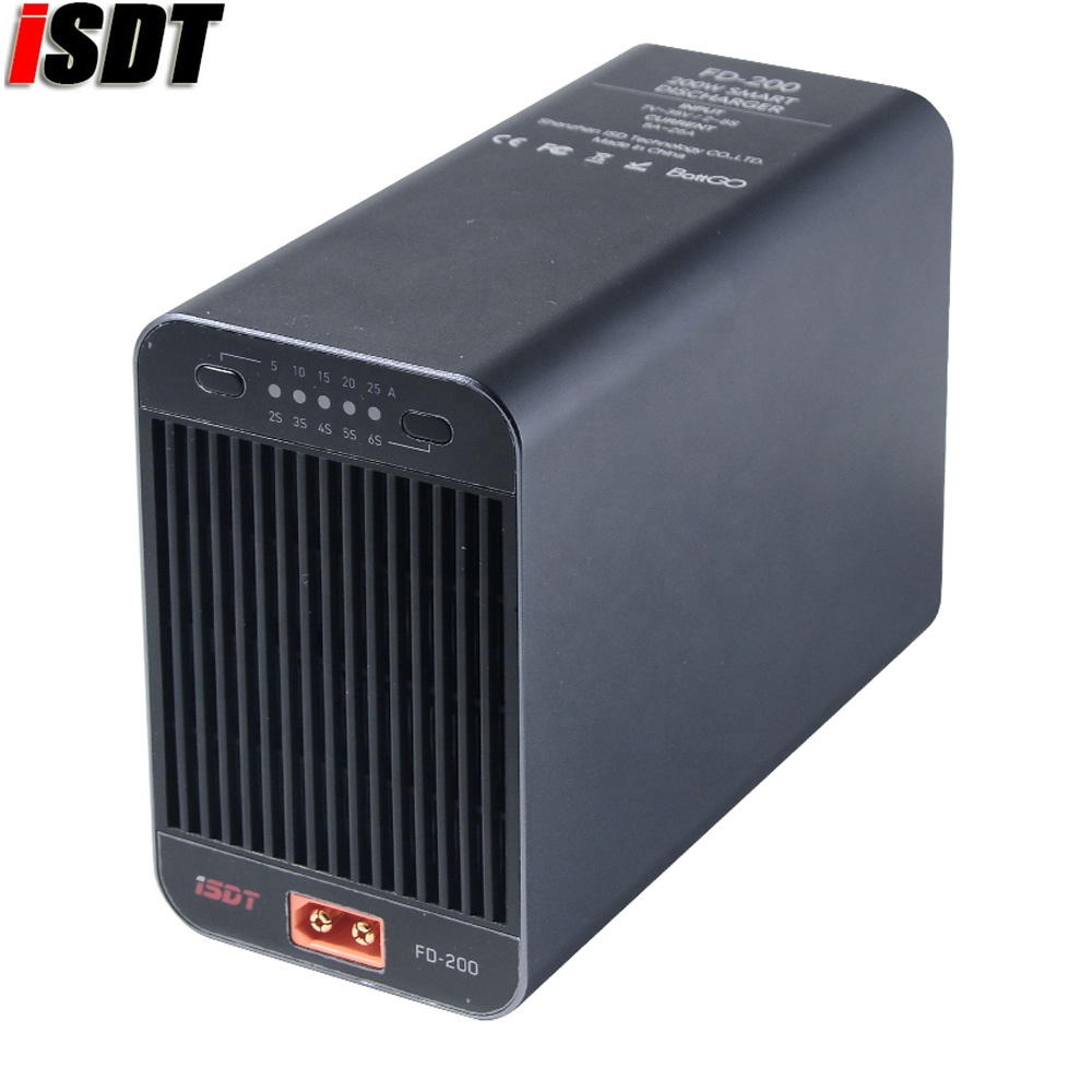 ISDT FD-200 200W 25A Support 2-8S Lipo Battery Wireless APP Control Discharger For RC Drone Toy Parts