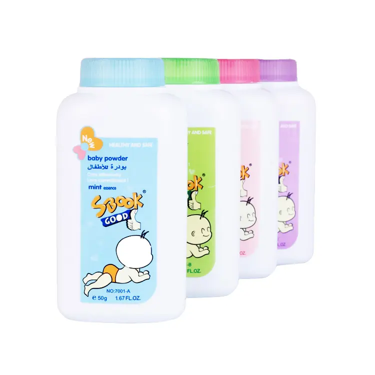 Sbook 50g Wholesale Supplier Baby body Talcum Powder cornstarch powder portable size with best selling