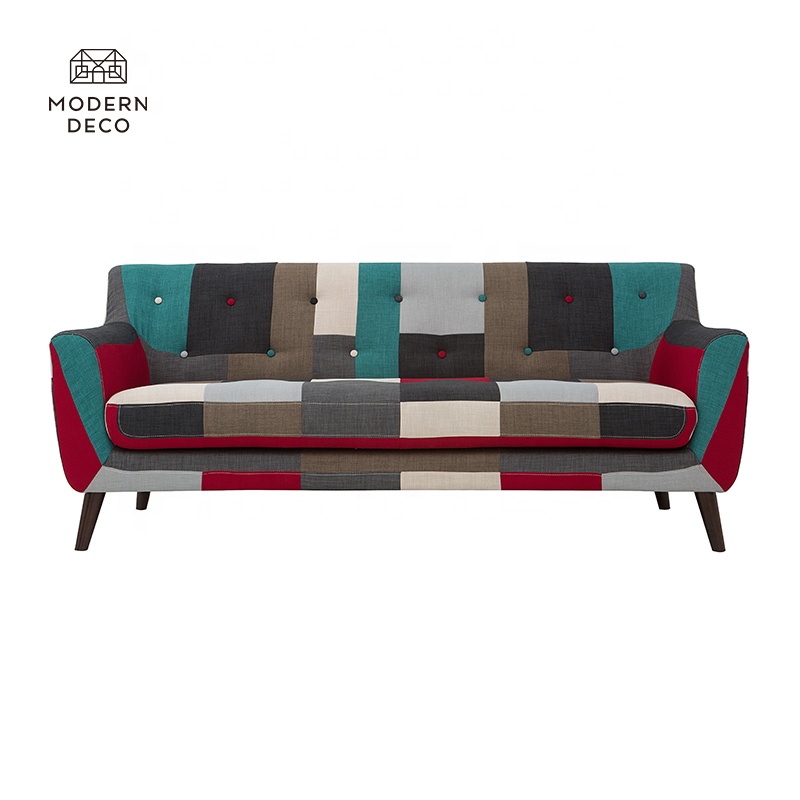 modern chesterfiled patchwork sofa 3 zits bankstel wohnzimmer couch 3 sitzer
