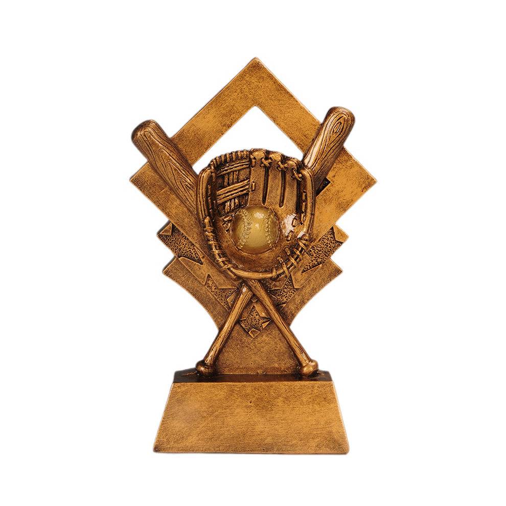 Antique crafts polyresin baseball trophy resin medal sport resin trophy