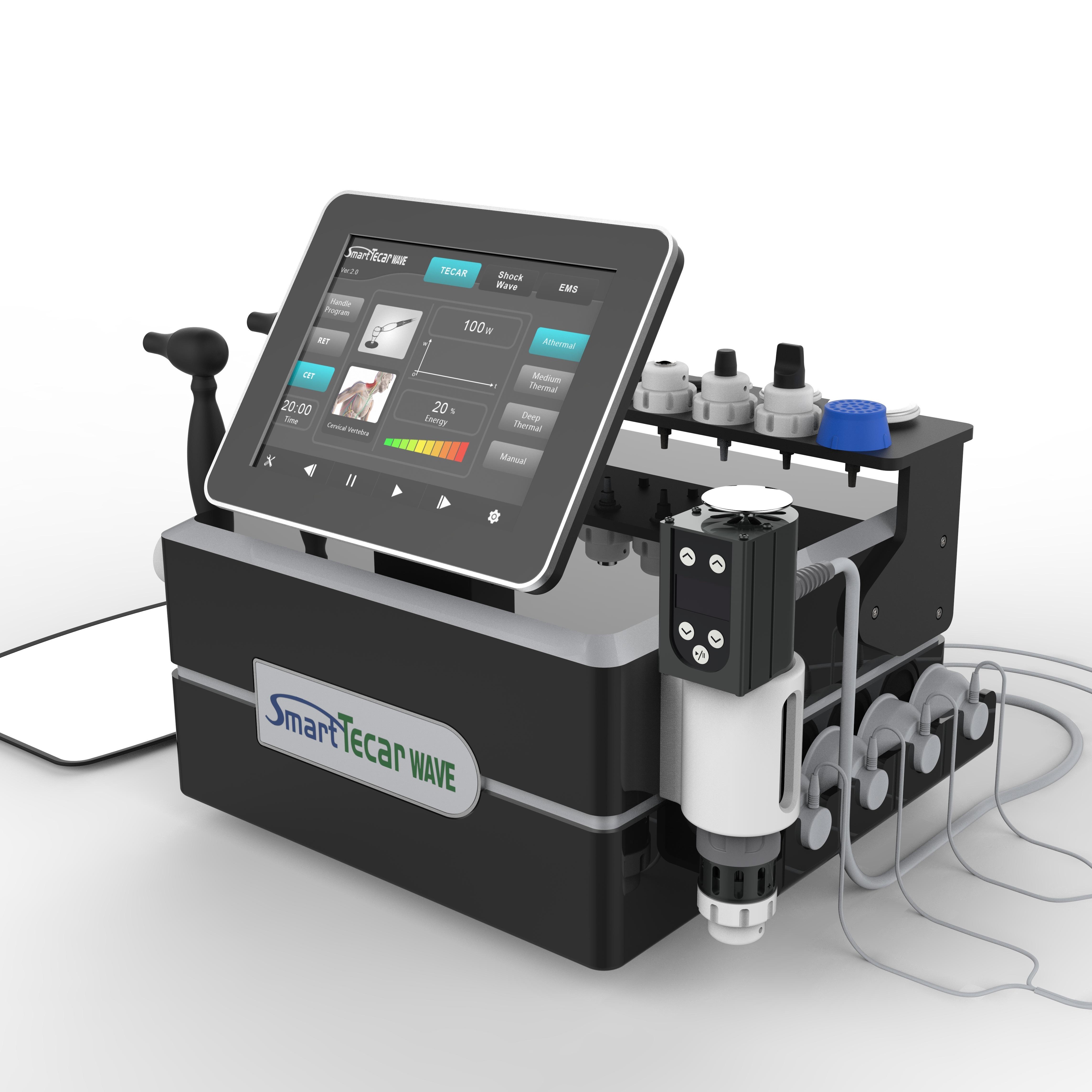 Многофункциональный аппарат Kapha 448 кГц cet ret diathermy Tecar для терапии физиотерапии EMS, шоковая волна для спортивных травм