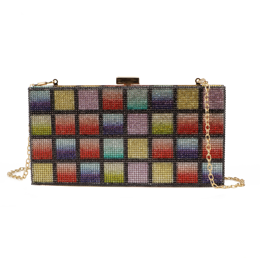In Stock Wholesale Women Casual One-shoulder Small Bag Fashion African Square Ladies Wedding Handbags for Women