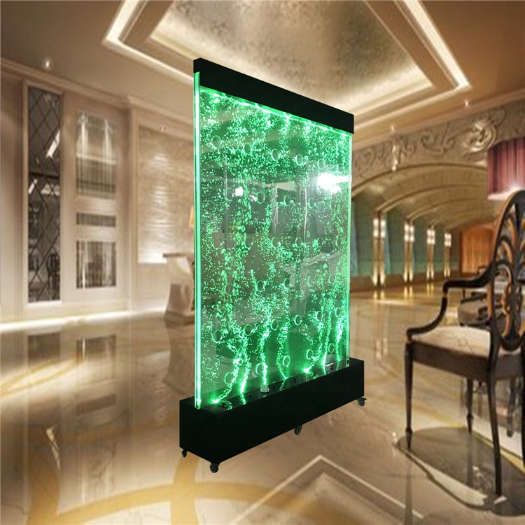 Cafe restaurant interior design freestanding led bubble wall panel movable dividers