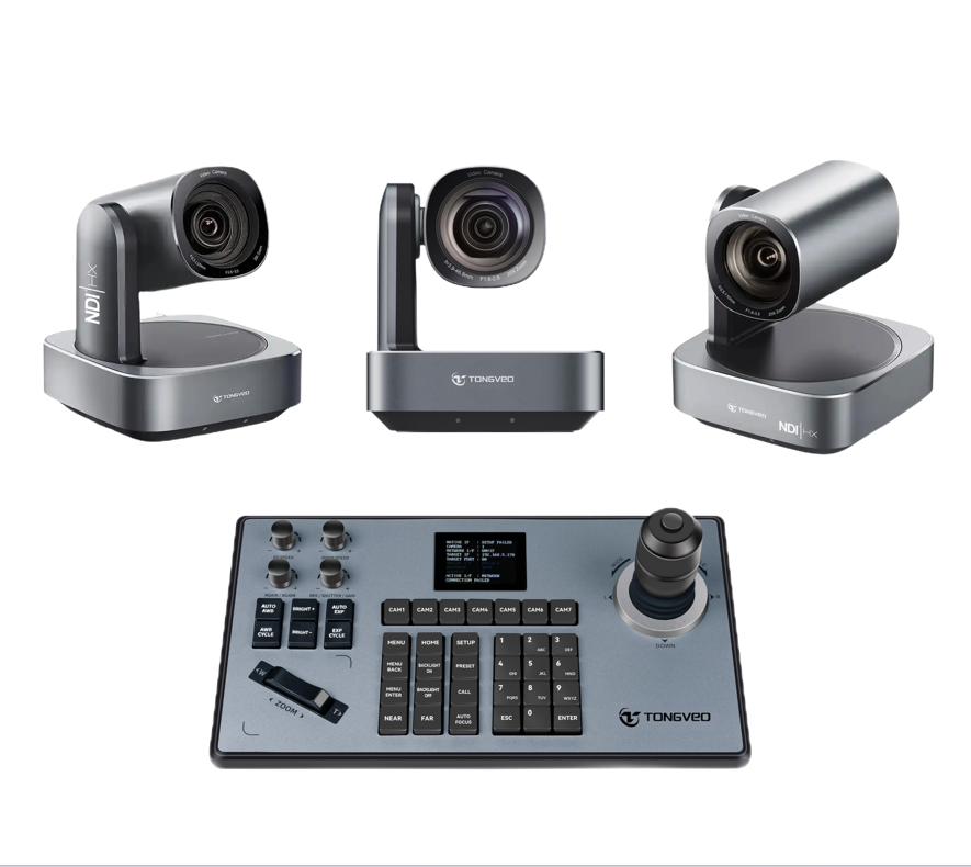 One-stop 20x Zoom PTZ Conference Camera with Keyboard Controller for Live Streaming/Broadcasting