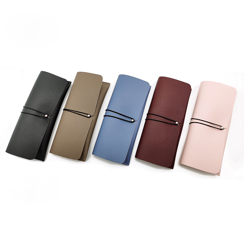 Wholesale Low Moq Pu Leather Sunglasses Case Black Glasses Case Soft Custom Glasses Box Leather Package For Eye Glass