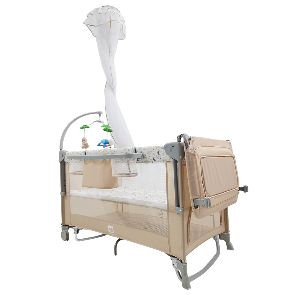 P916202 Cool baby 1 second set up folding travel baby bed with extra playpen