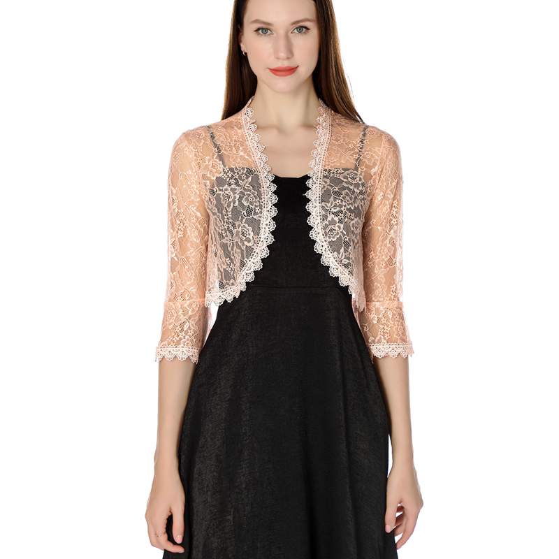 Elegant Women Short Top Lace Cardigan Bridal Bridesmaid Wedding and Evening Party Dress Shrugs