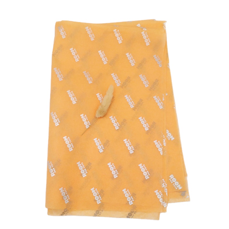 Custom yellow color paper Tissue Wrapping Paper Logo Wrapping Tissue Paper for cloth