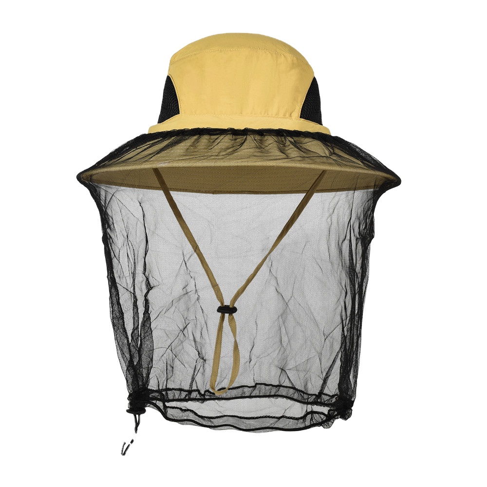 Beekeeping Hat Cowboy Hat Anti Mosquito Bee Insect Veil Net Hat Full Face Neck Wrap Protector