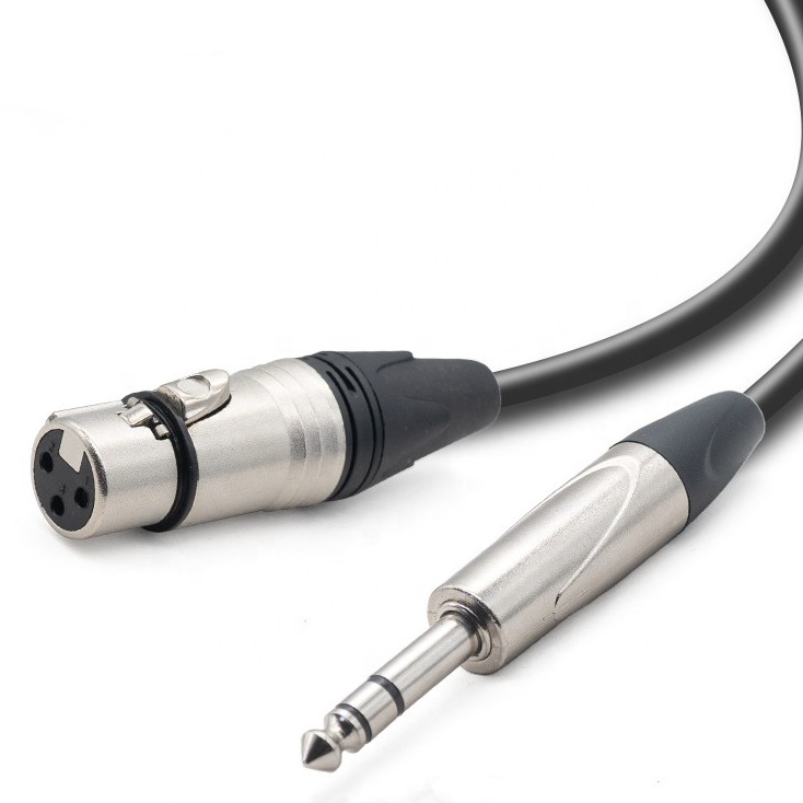 Черный, с низким уровнем шума, 3 pin XLR на 6,3 экранированный кабель 6,3 TRS штекер на XLR гнездовой кабель