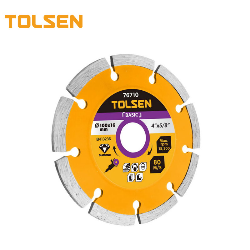 TOLSEN 76710 Basic Dry Diamond Grinding Tile Cutting Flap Disc For Concrete