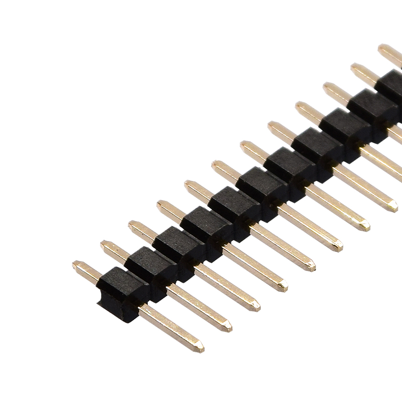 Hot Selling 2.54mm 1P-40P Single Row 180 Degrees Straight Pin Header Connector With High Quality