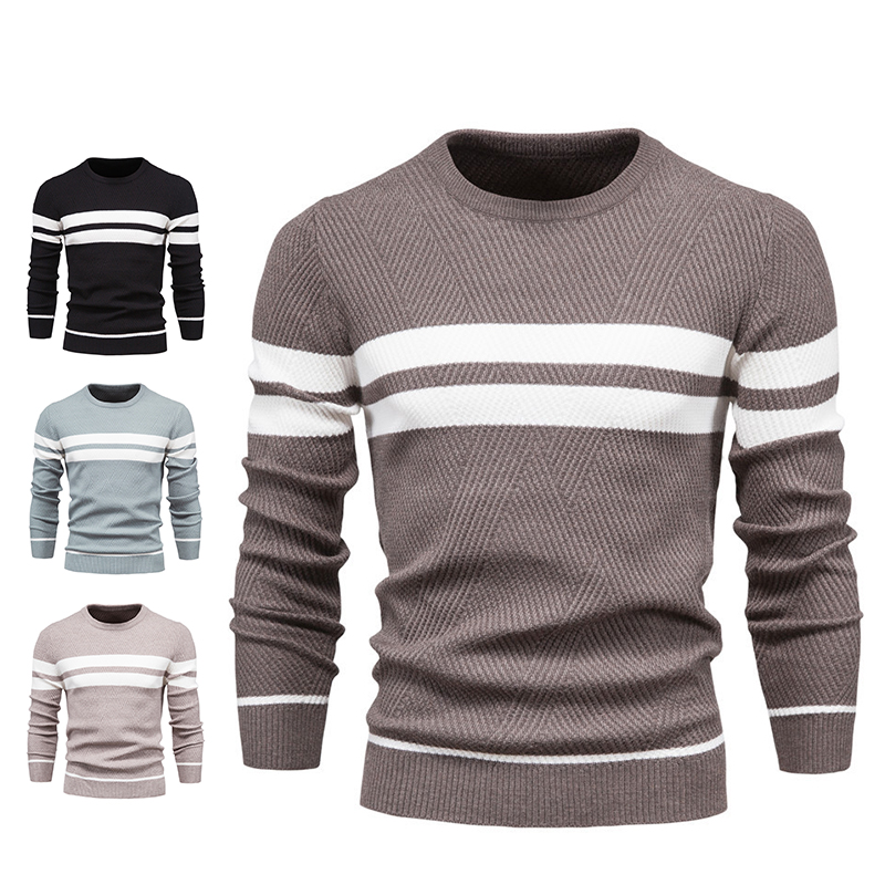 mens sweaters winter 2021 Winter plus size 3XL color block design Urban Casual 45% cashmere knitting Vintage mens luxury sweater