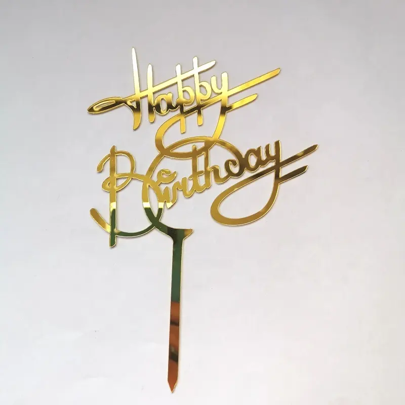 Hot sale happy birthday acrylic cake topper