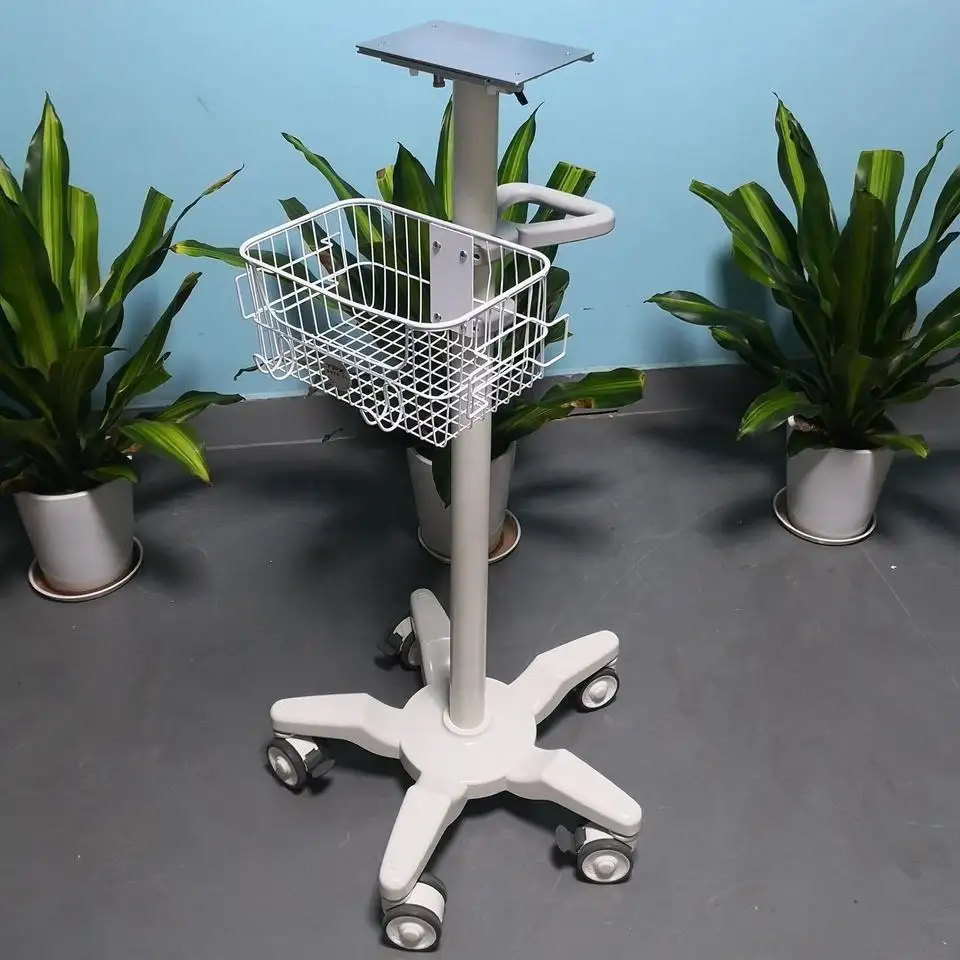 Factory price aluminium alloy  hospital monitor cart Strong bearing force patient monitor trolley with wheels