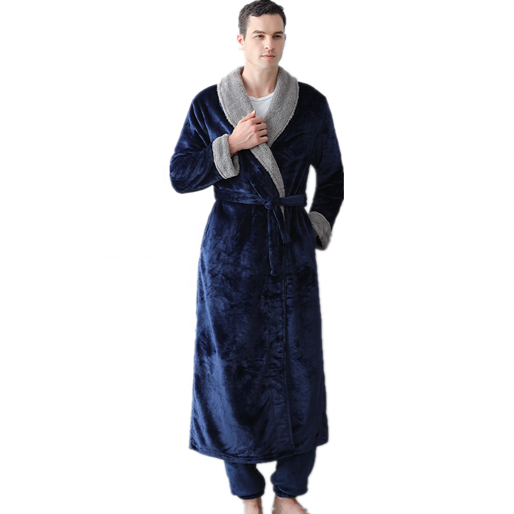 Custom Spa Bath Robe OEM Customized Sleepwear Bathrobe with Hood for Home and Hotel Luxurious Men Bathrobe Cotton