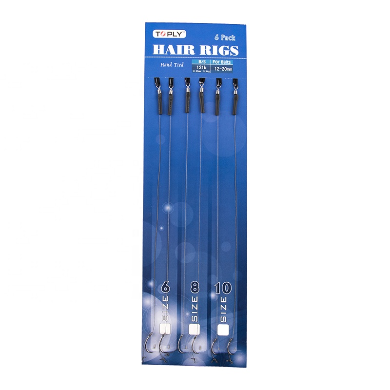 6/8/10 mixed pack curve shank barbless hook carp fishing hair rig