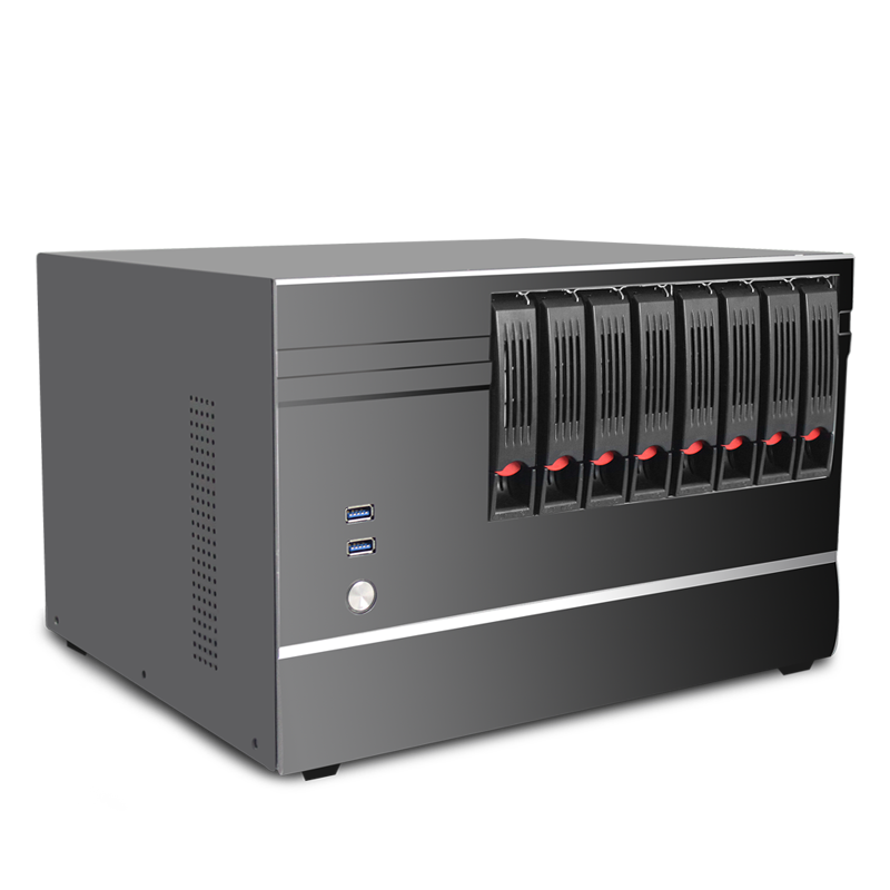 Производитель HTPC, 8 катушек, корпус сервера облачного хранилища NAS, корпус MATX MB