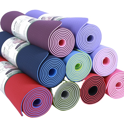 wholesale custom double-layer recycled eco friendly tpe yoga mat