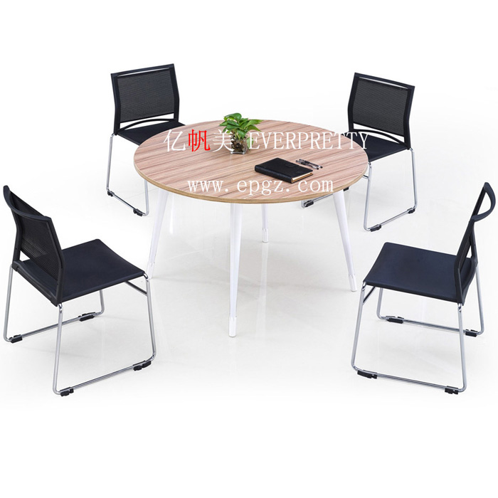 Office Furniture Office Building Wooden 4-Seater Meeting Table & Chairs For Staff