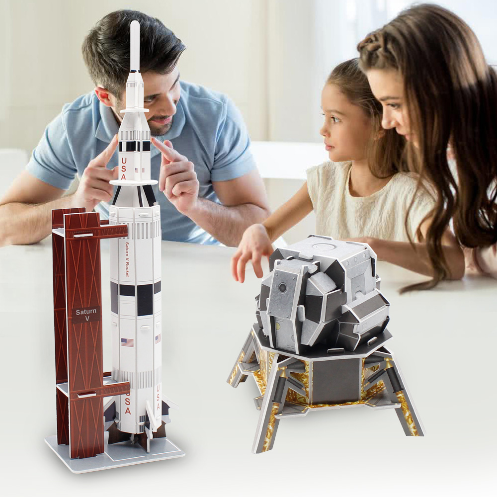 Dropshipping 3D Paper Puzzle Space Model Kids Building Blocks Paper Jigsaw Puzzle Toys Set For Children