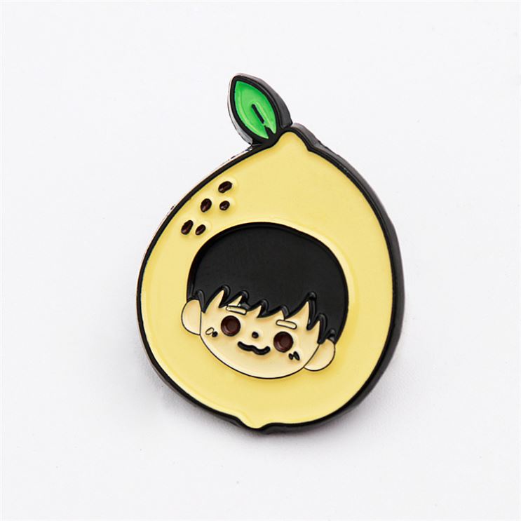 Hot - selling custom - designed fruit cartoon cute label pin TV cartoon character print badge
