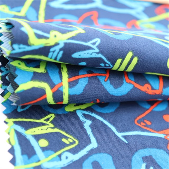 Wholesale cheap soft printed 100% recycled polyester peach skin fabric