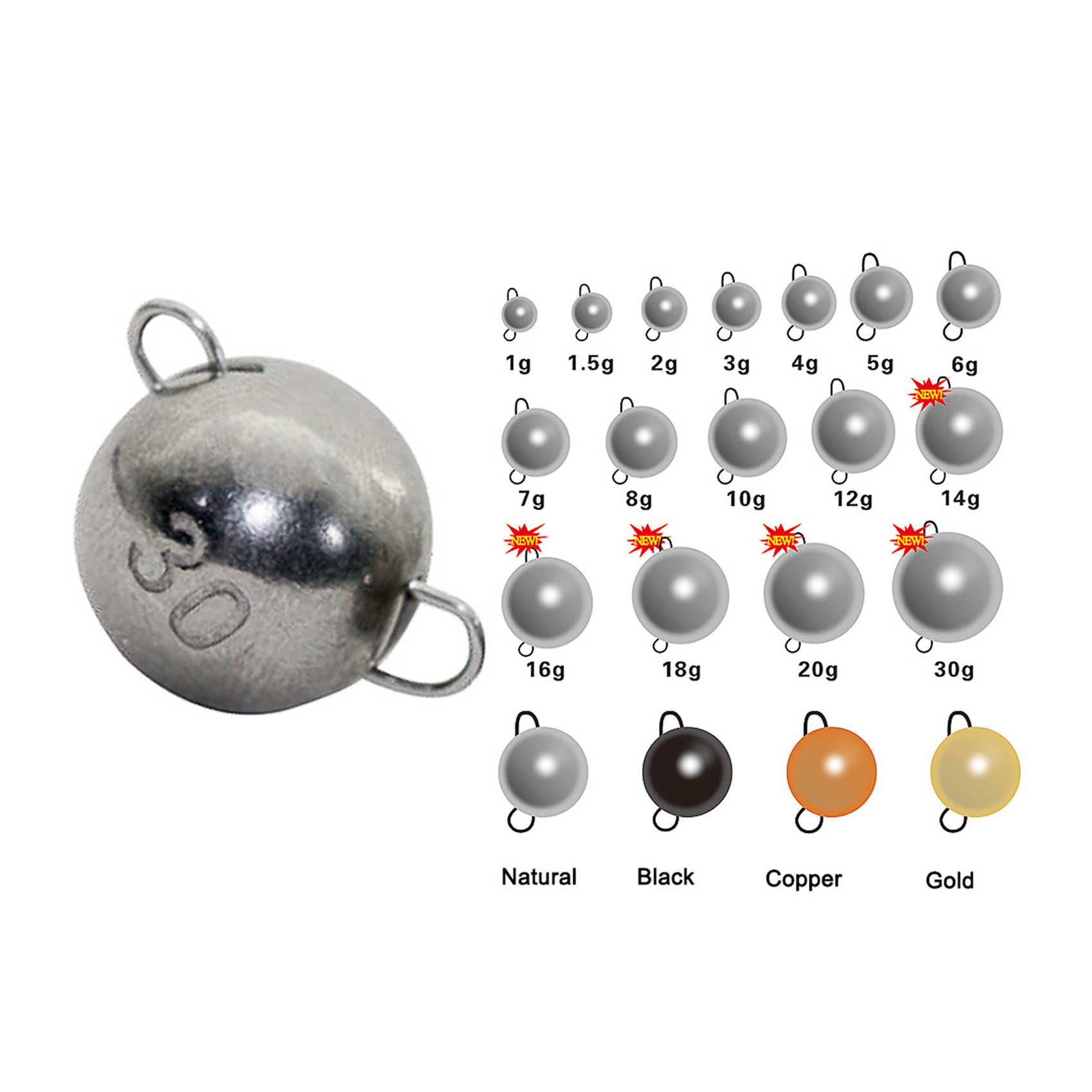 NEW Fishing tackle tungsten weightTungsten cheburashka sinker