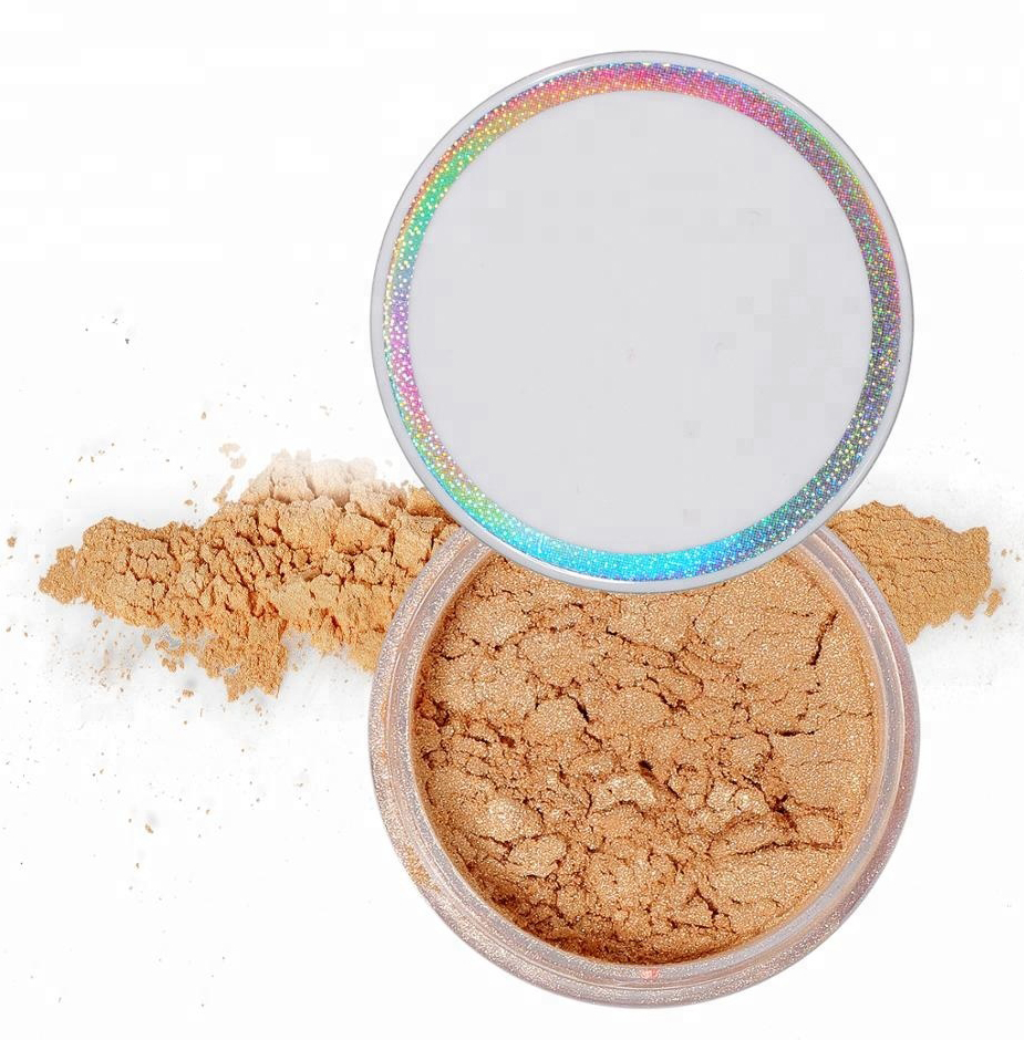 Сделайте свой собственный бренд Loose powder пигментированный хайлайтер макияж 4 вида цветов один хайлайтер свободный порошок