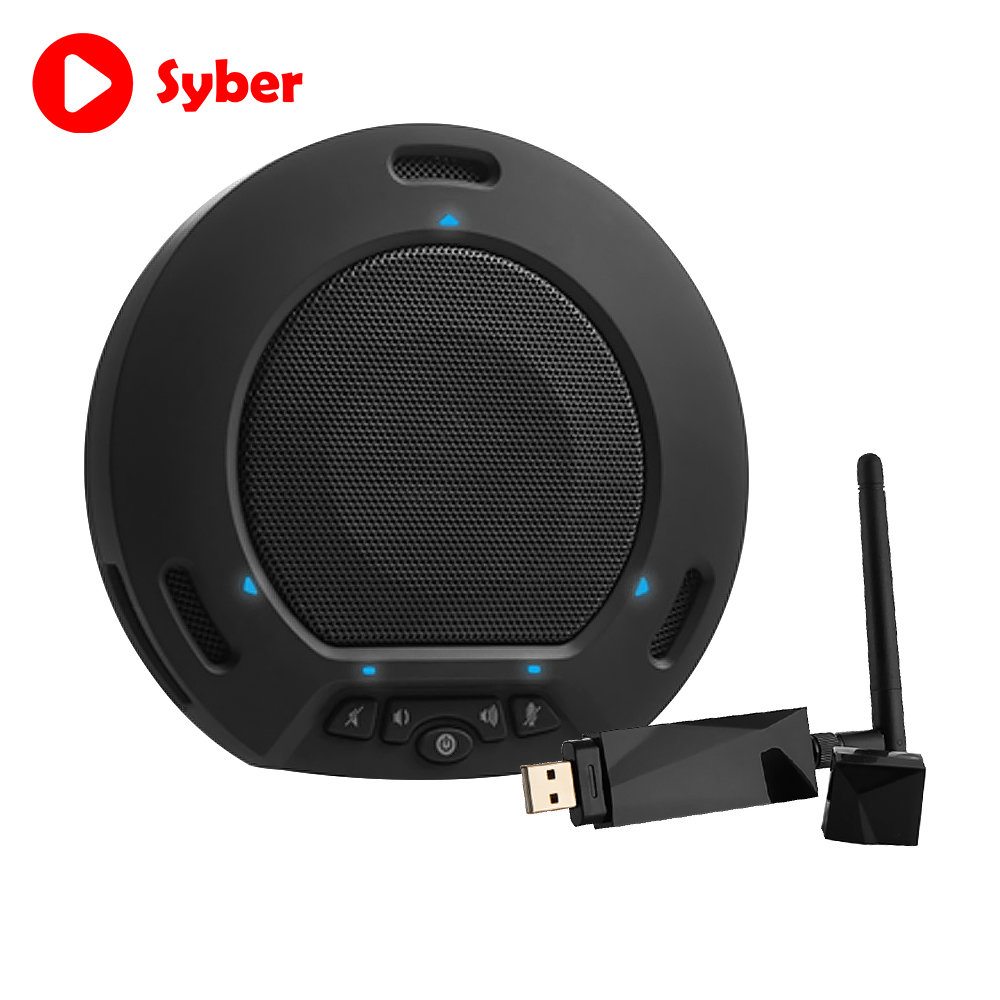 Hd-динамик для конференц-связи, Usb-динамик, микрофон, черный настольный, всенаправленный интерфейс, беспроводная связь