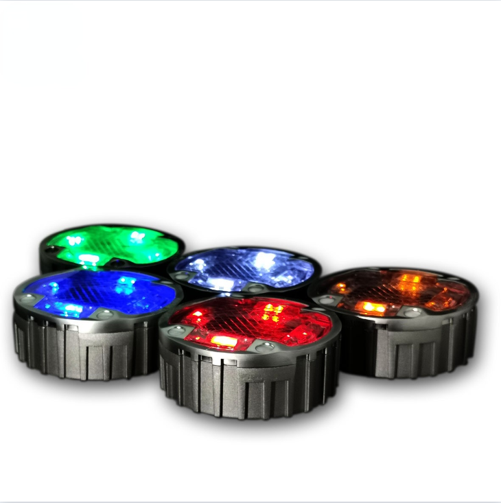 Reflector Road Safety IP68 Studs Embedded Sidewalks Waterproof Solar Flashing LED Road Stud Mark