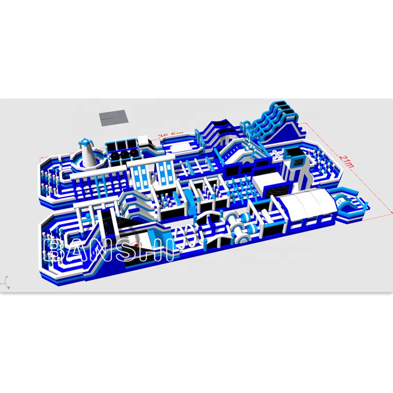 Hot Sale Customized Large Inflatable Obstacle Course for adult and kids
