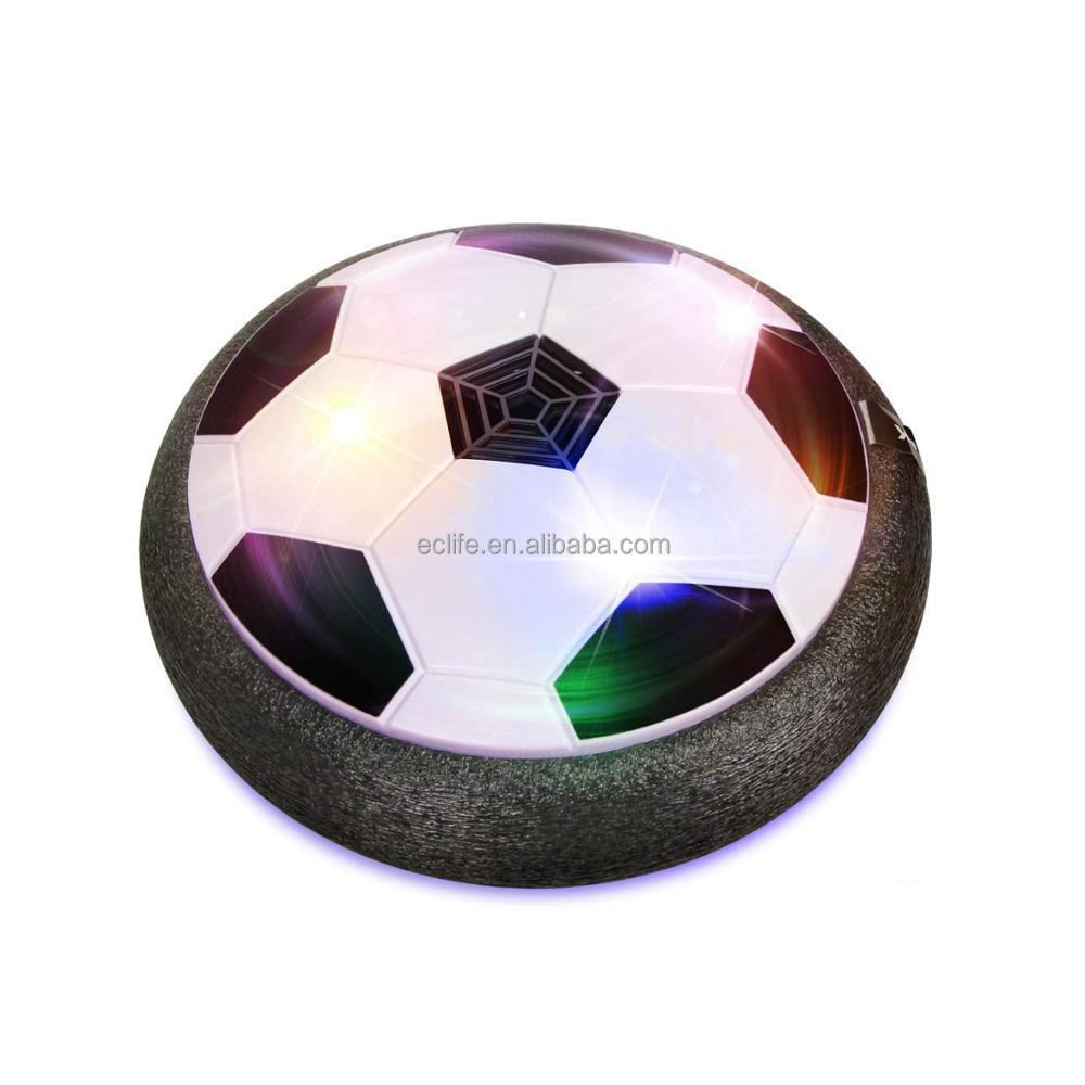 Funny Indoor Safe Kids Air Suspension Floating Football Game With Led Light up Hover Soccer Ball