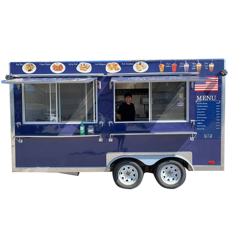 Ice cream Food cart Stainless Steel Mobile snack Food truck Trailer for USA market street food