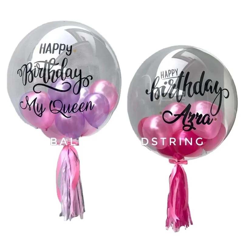 9pcs 20inch Transparent Bubble Balloon Ins Style Clear BoBo Foil DIY Party Balloon