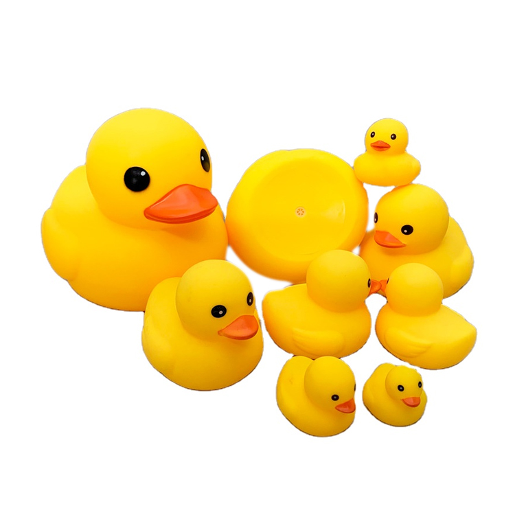 OEM Shanghai Rubber Made Duck Rubber Yellow Duck Baby Water Bath Toys for Kids Infant