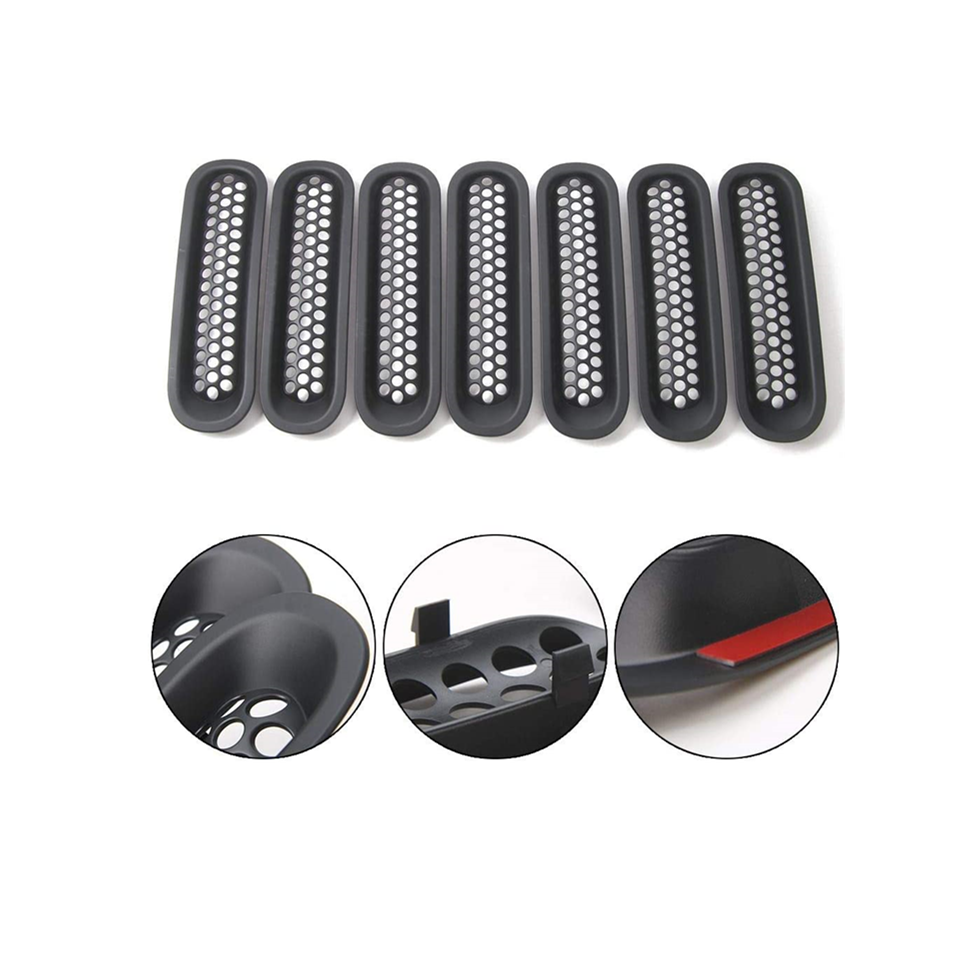 Wholesale OEM ODM Compatible with JK 7 Pieces Grill Inserts Front Grill Mesh Insert
