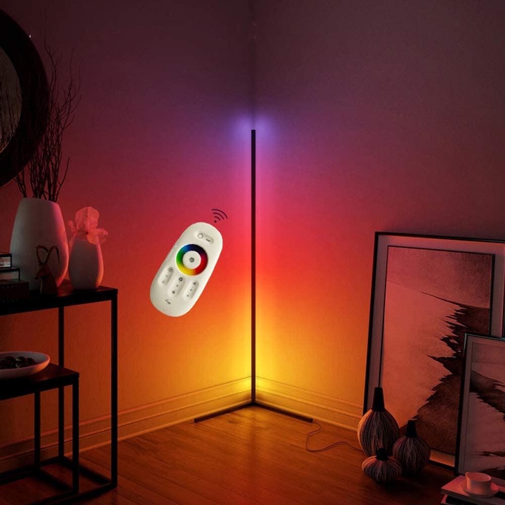 Напольный RGB-светильник Dream Color, светодиодный Угловой светильник с дистанционным управлением, простая угловая лампа, RGB угловой напольный светильник