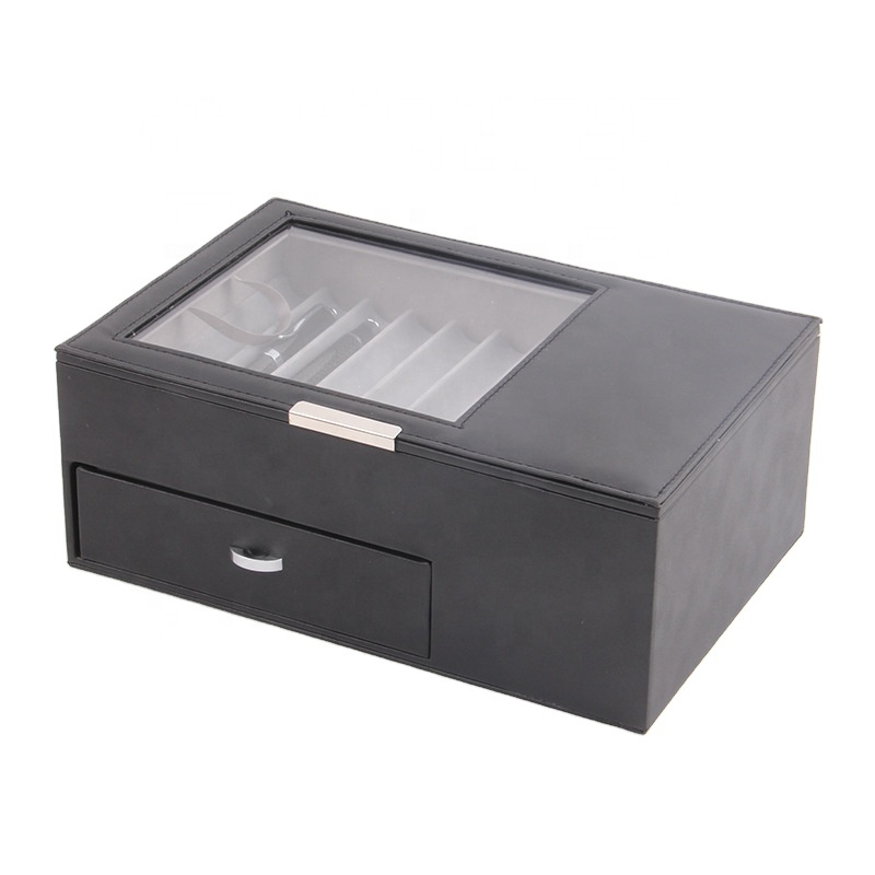 New business hot sale double-layer pu leather 13-digit pen storage case
